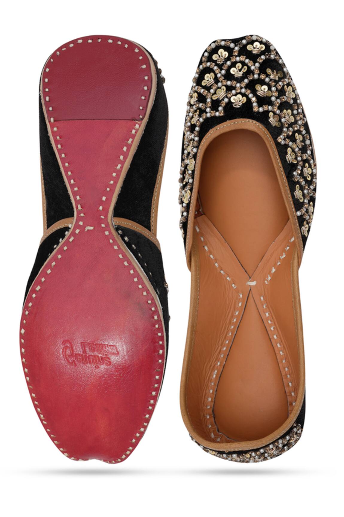 NR By Nidhi Rathi Embellished Sequin & Pearl Jutti 