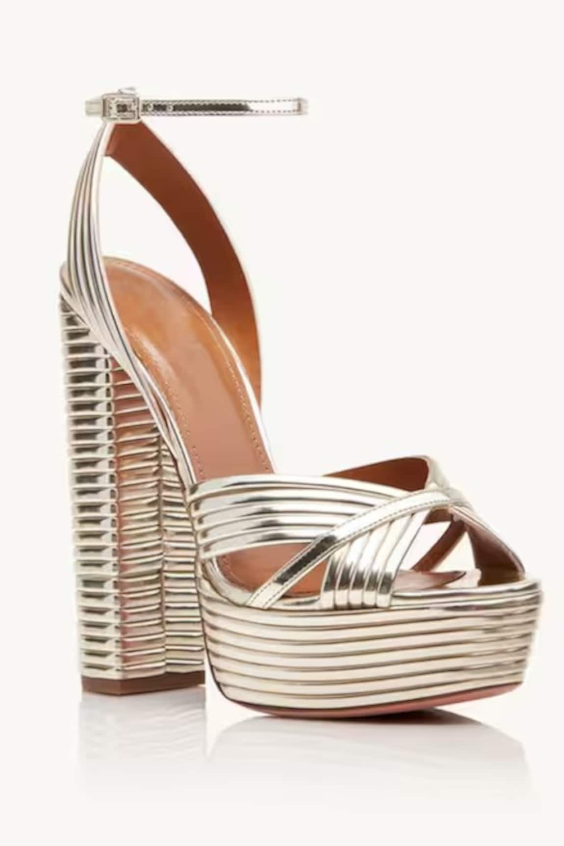 Sephyr Piping Pleated Ankle Strap Heels