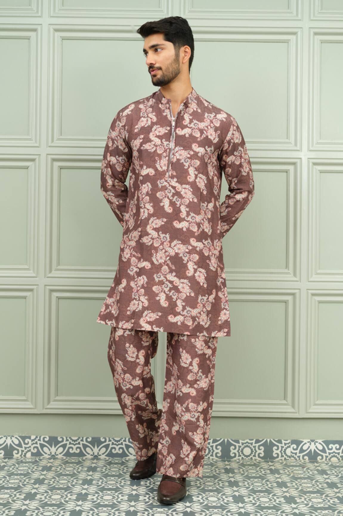 Niloufer By Aasif Ally Kesar Kasturi Printed Kurta & Pant Set