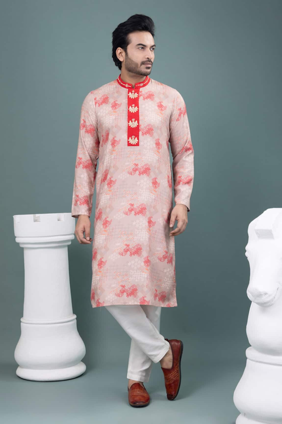 Priyanka Haralalka Geometrical Print Kurta & Pyjama Set 