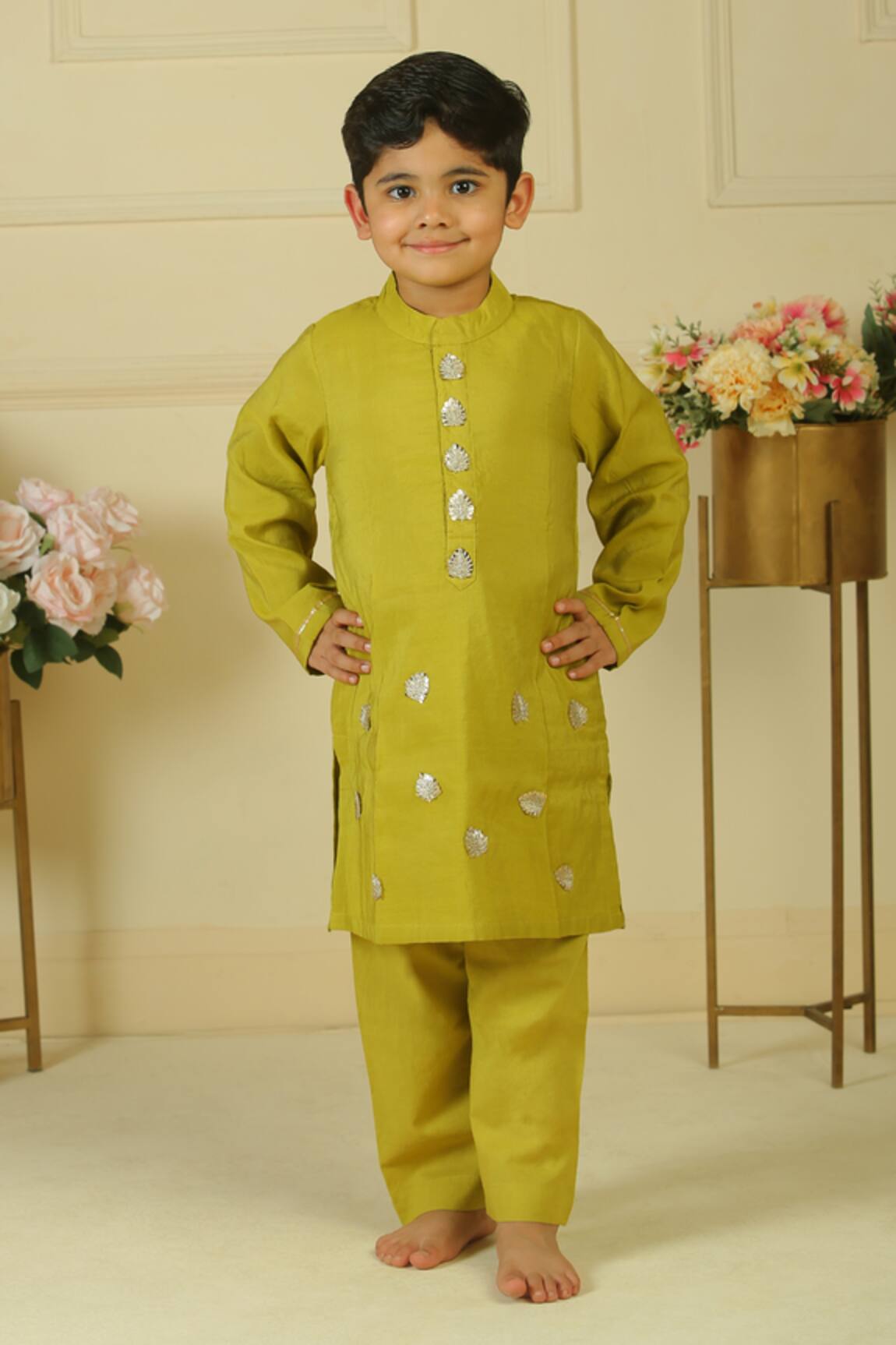 Pankhuri By Priyanka Motif Embroidered Kurta Set