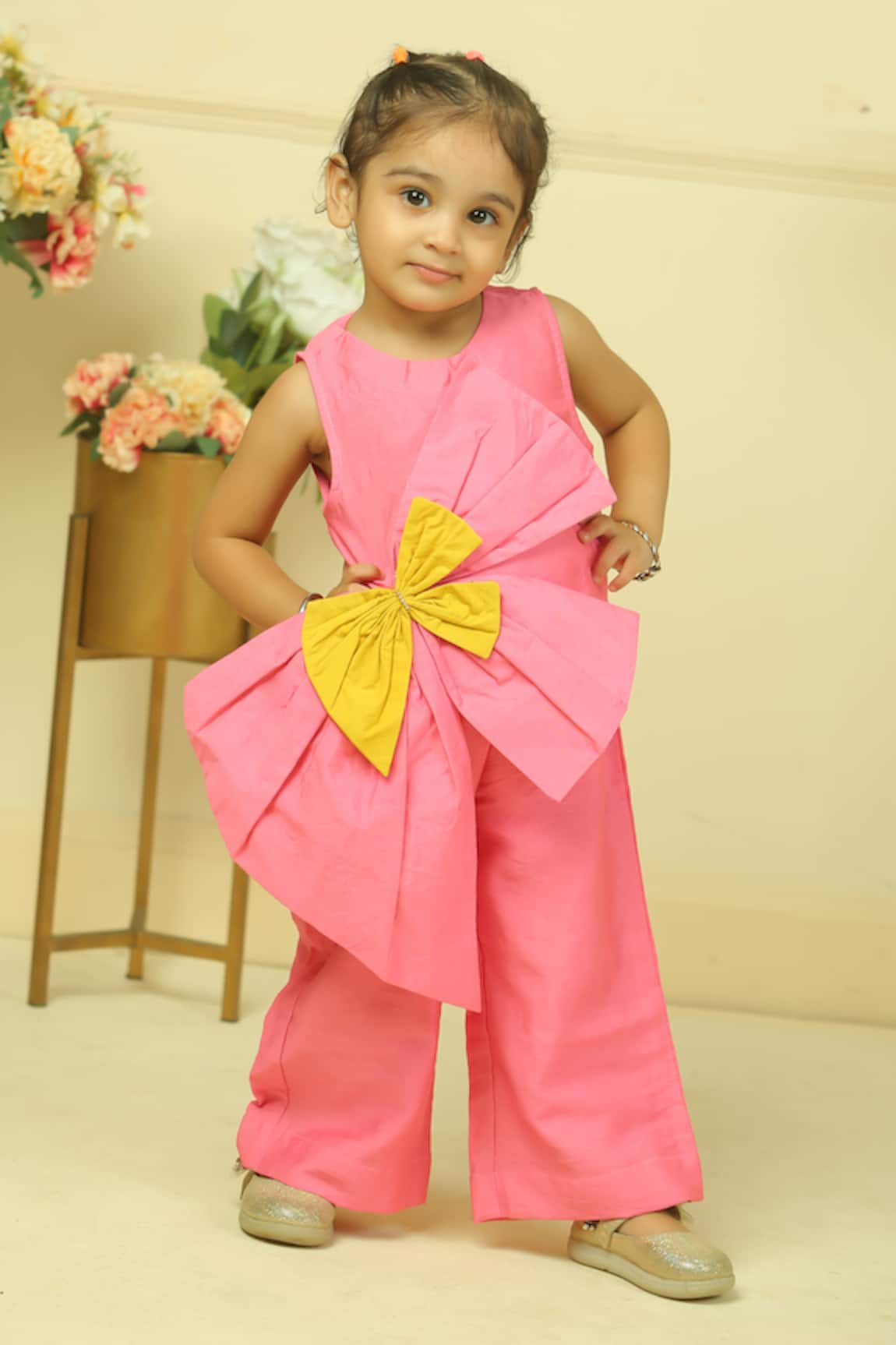 Pankhuri By Priyanka Oversized Bow Top & Pant Co-ord Set