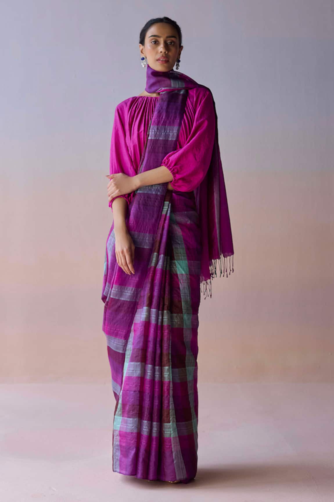 Surmaye Aurora Checkered Saree