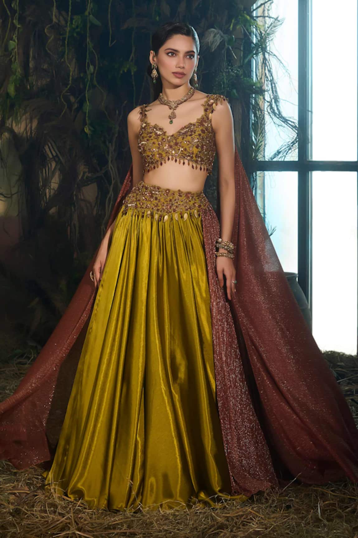 Shashank Arya Sequins Embroidered Lehenga Set 