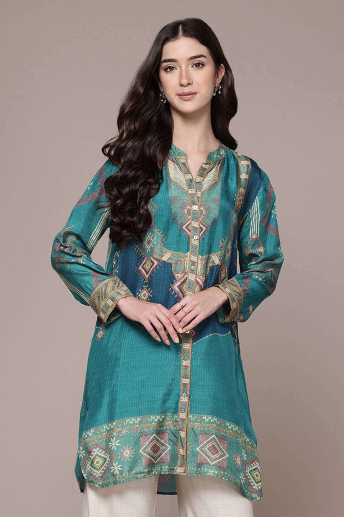 Ritu Kumar Tribal Print Full Sleeve Shirt 