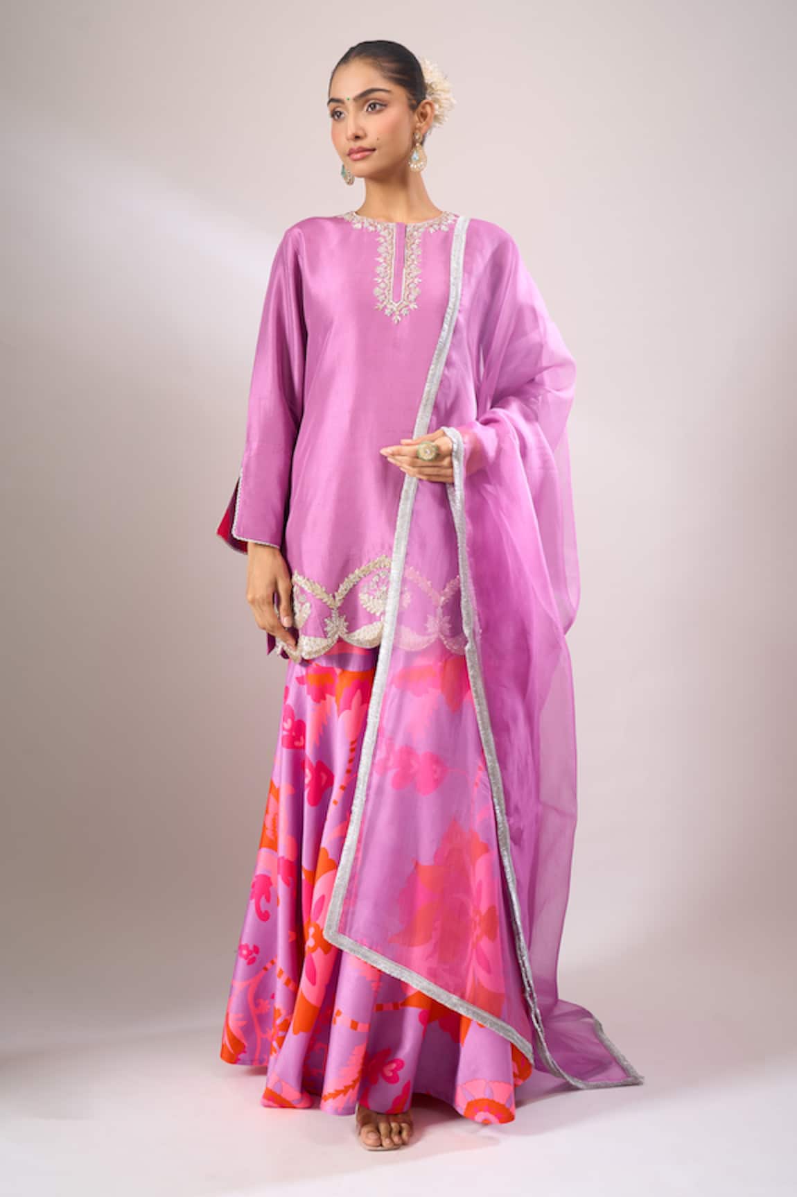 Archana Shah Embroidered Kurta Sharara Set 