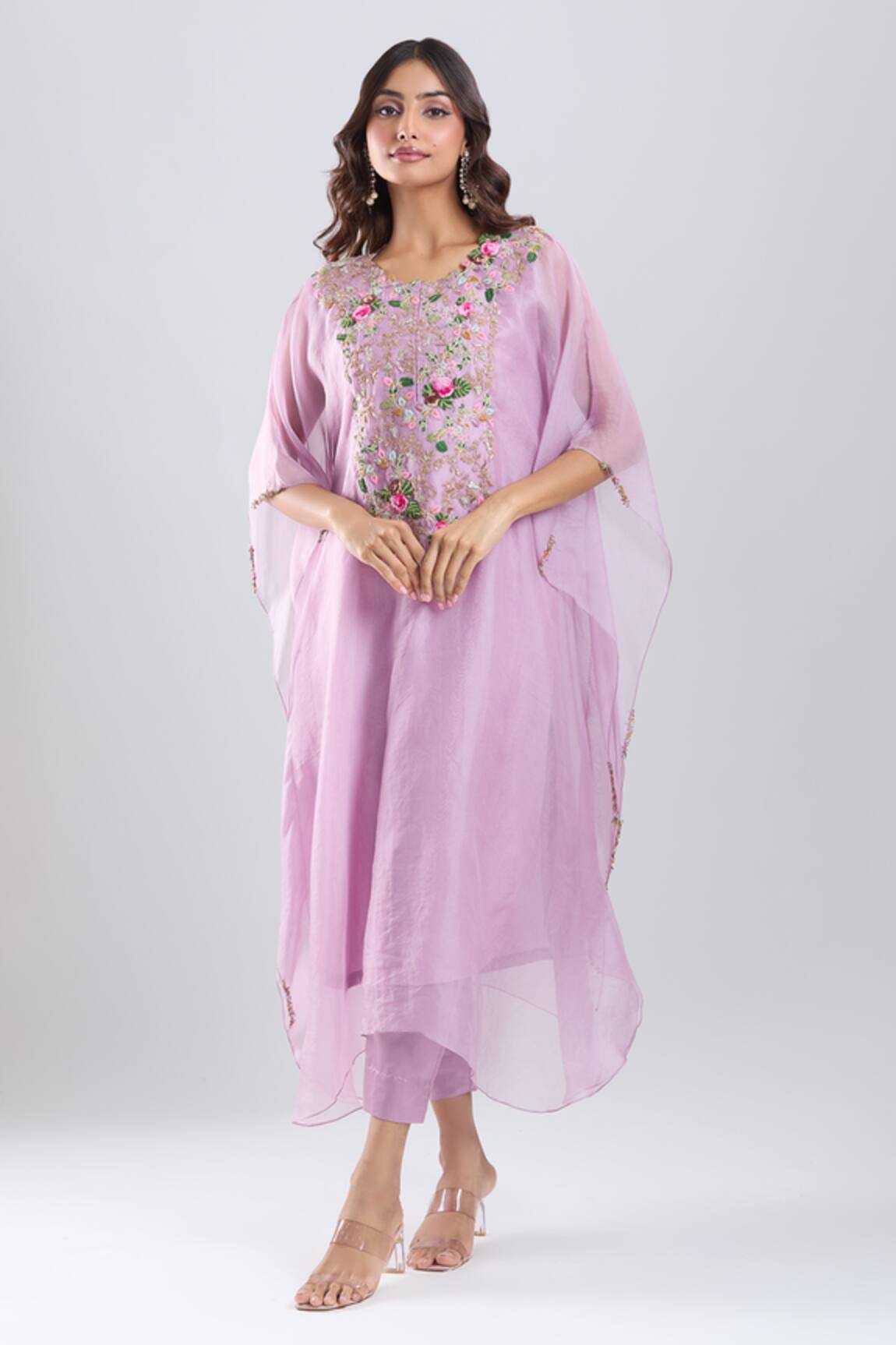 Prisho Embroidered Kaftan With Pant 