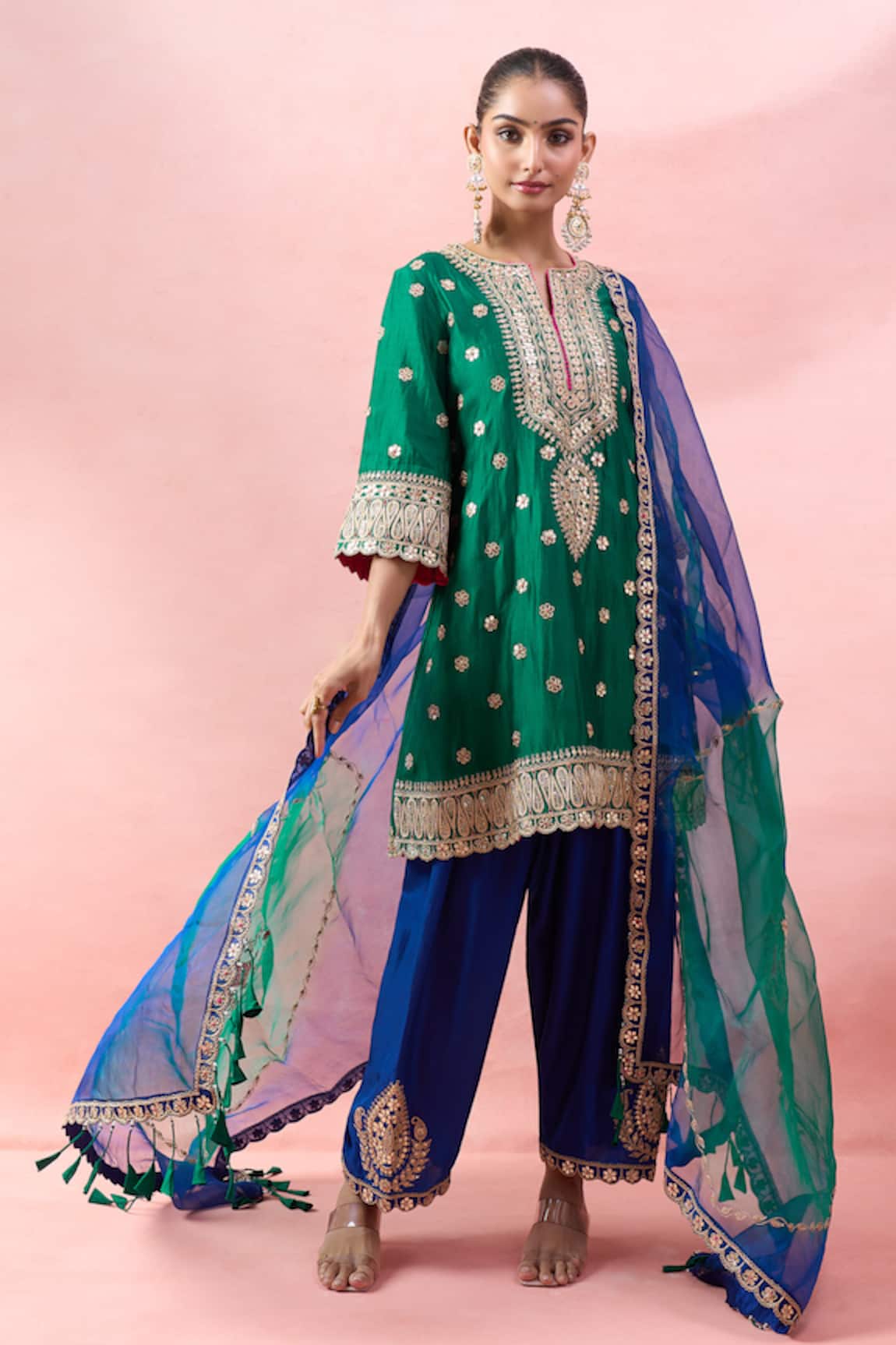 Surbhi Shah Phool Embroidered Kurta Set