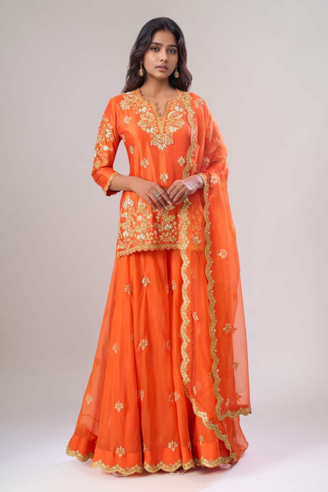 Surbhi Shah Embroidered Kurta Sharara Set 
