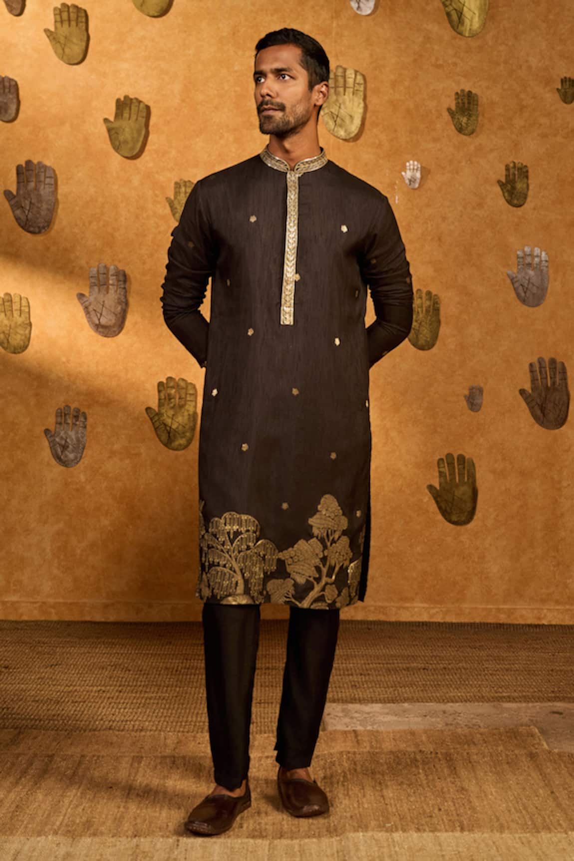 Masaba Zen Jacquard Embroidered Kurta & Pant Set