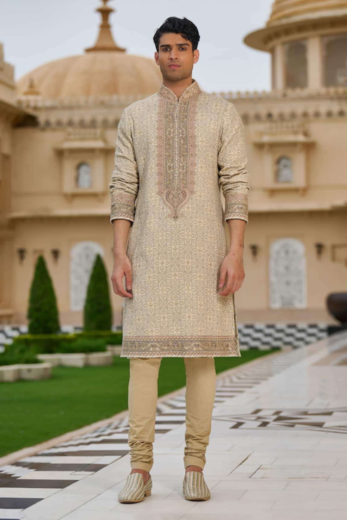 Tarun Tahiliani Printed Kurta & Churidar Set