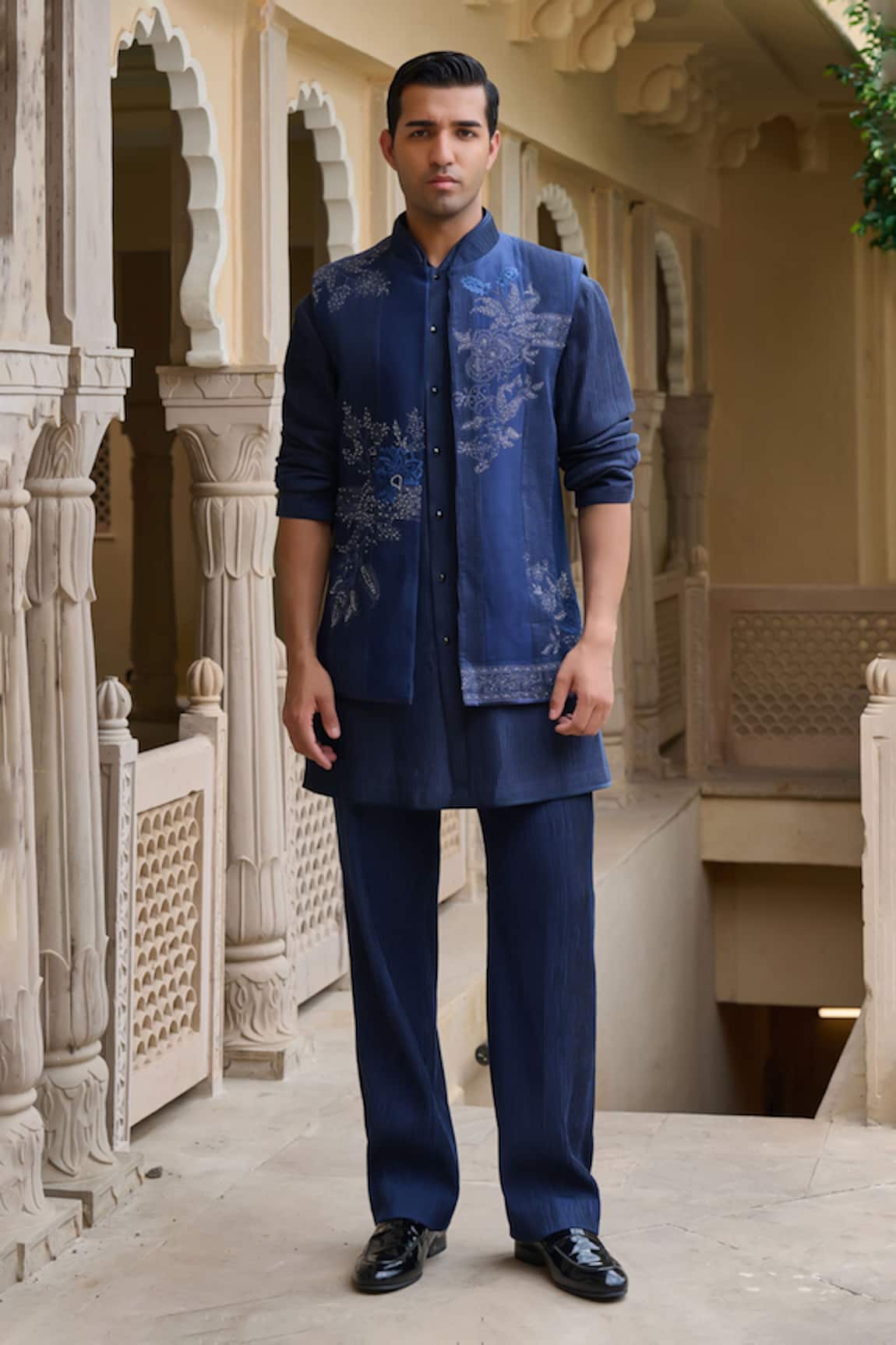 Tarun Tahiliani Embroidered Nehru Jacket Set