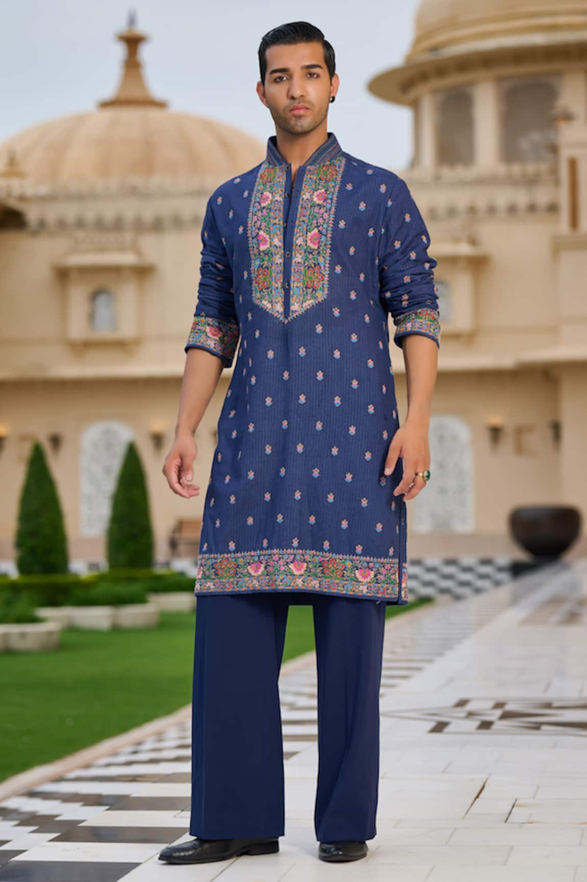 Tarun Tahiliani Hand Embroidered Kurta & Trouser Set
