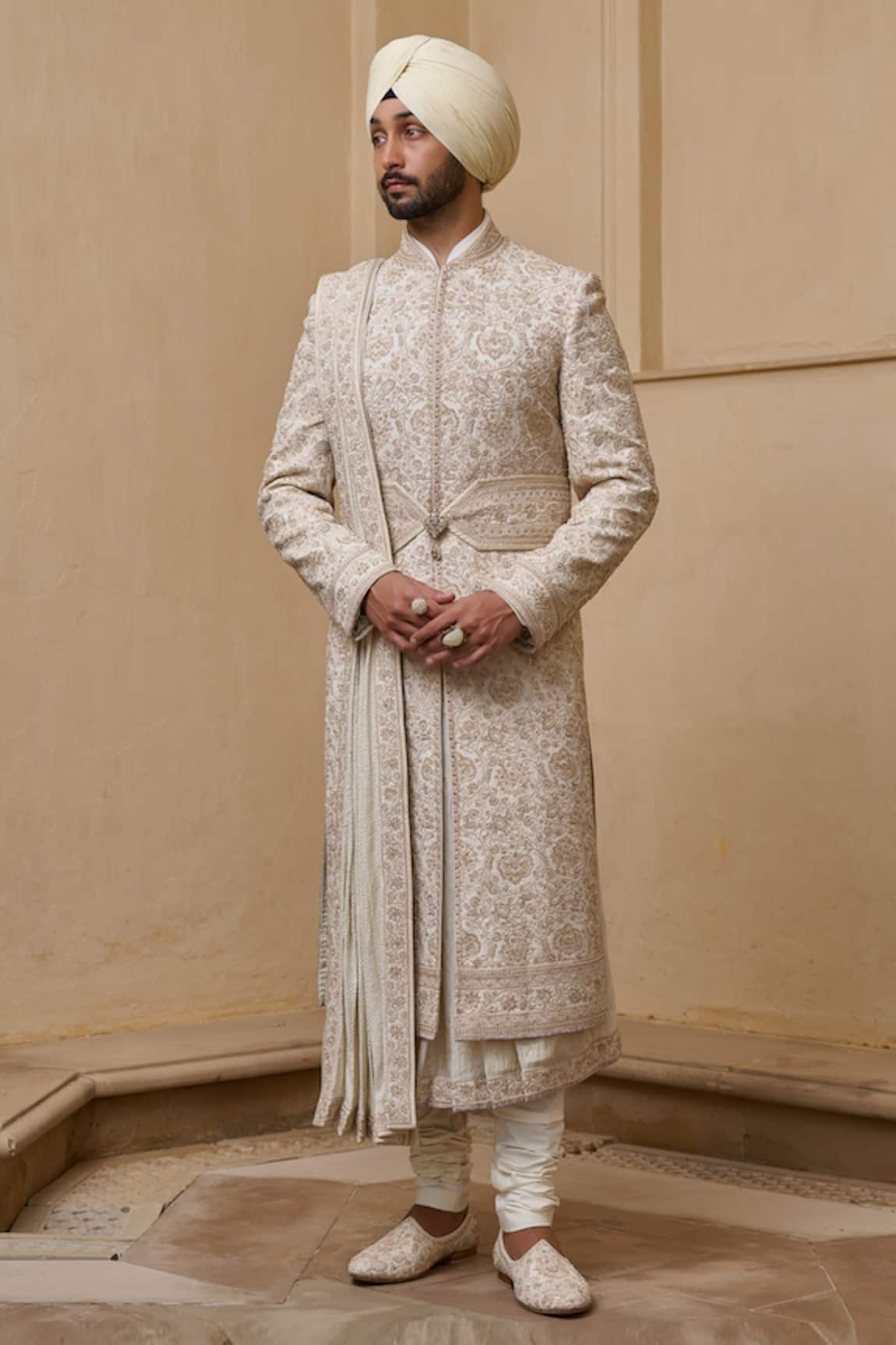 Tarun Tahiliani Dori Embroidered Sherwani Kurta Set