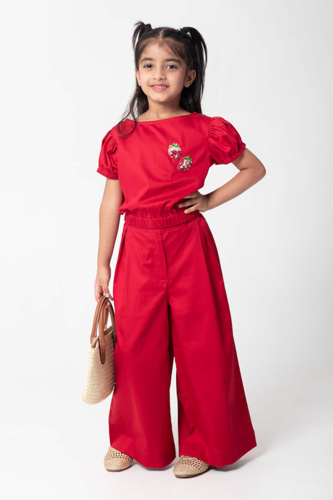 Partykles Puff Sleeve Top & Pant Set