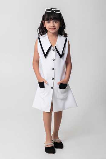Partykles White & Black Blazer Dress 