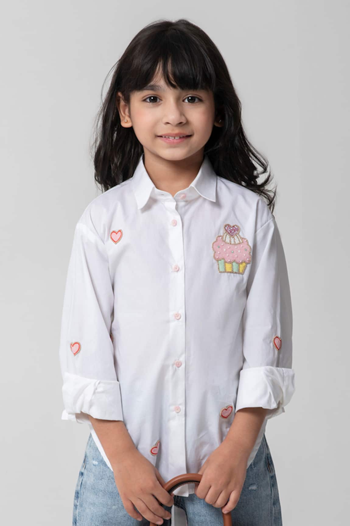 Partykles Cupcake Embroidered Shirt