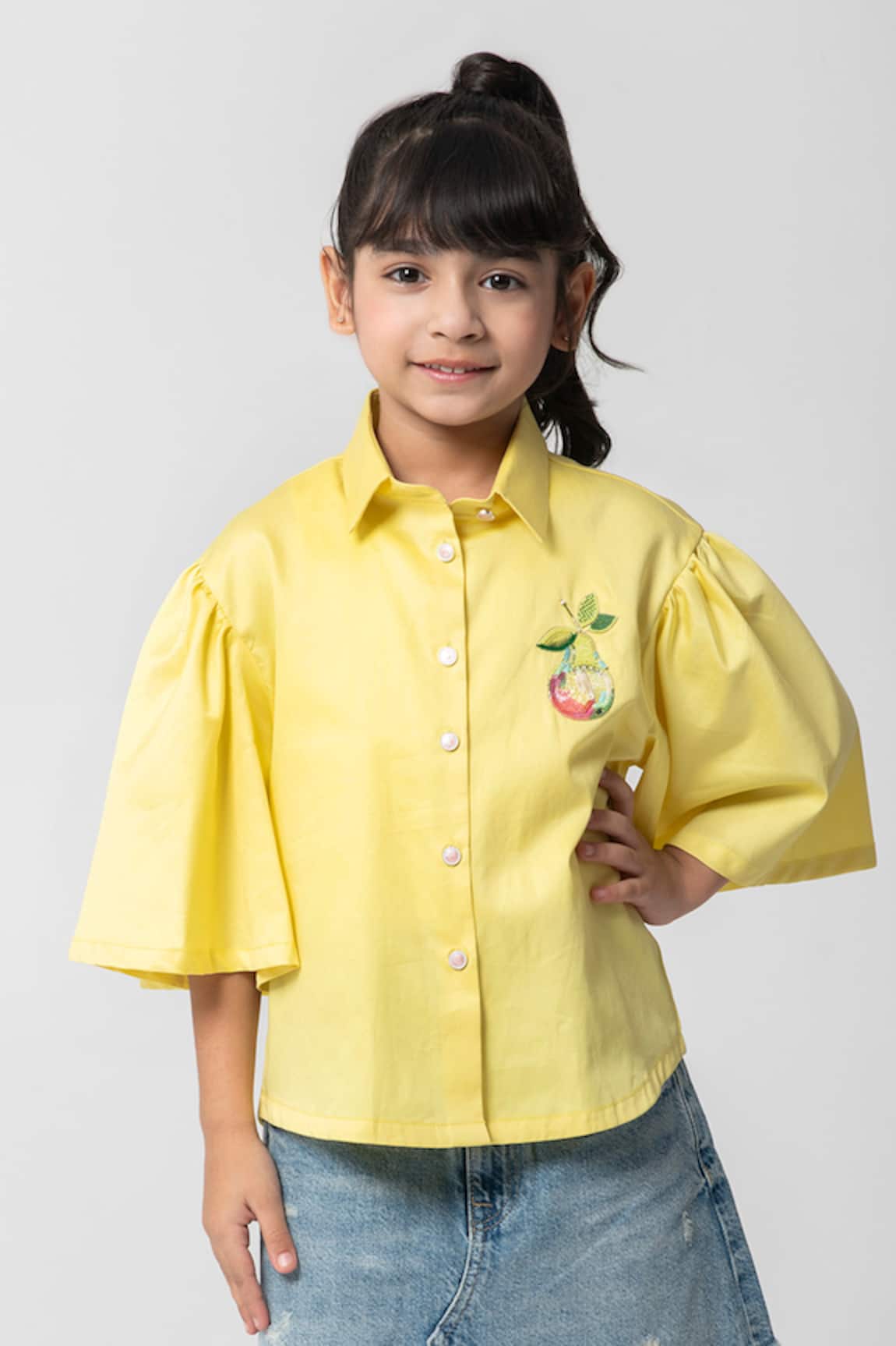 Partykles Pear Embroidered Shirt