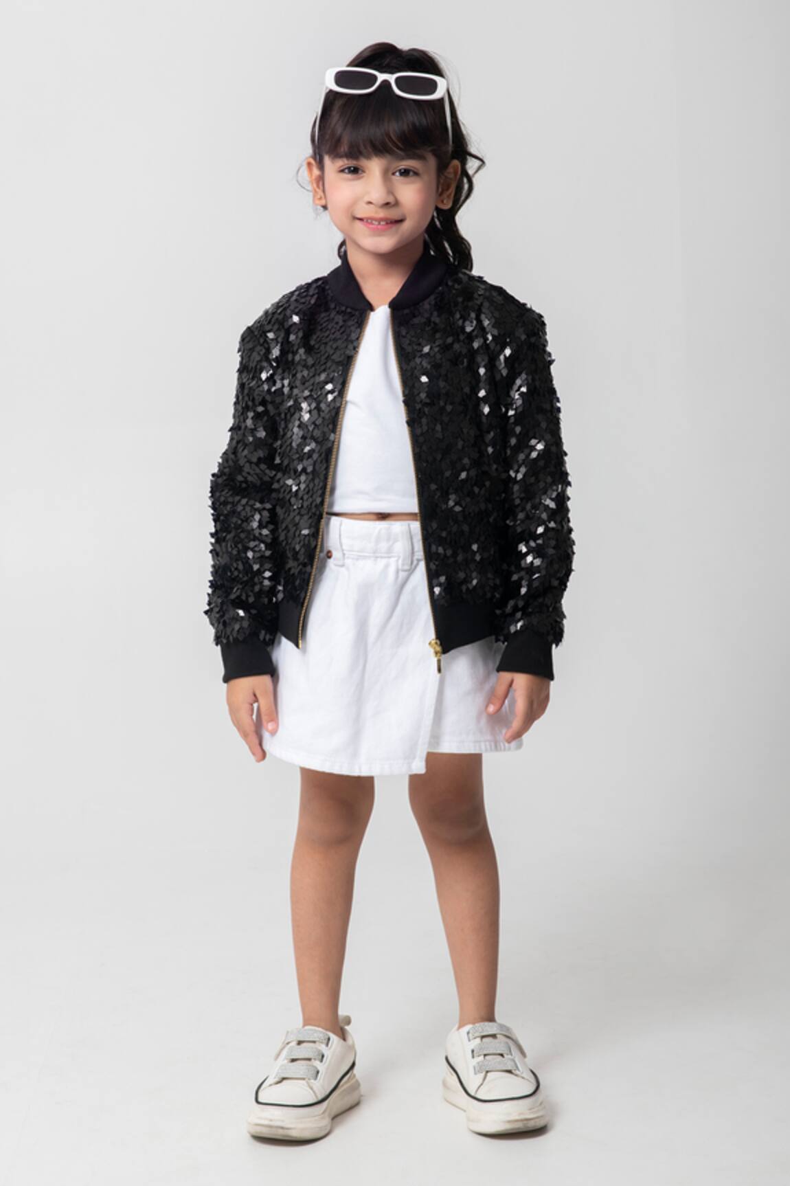 Partykles Sequin Work Bomber Jacket