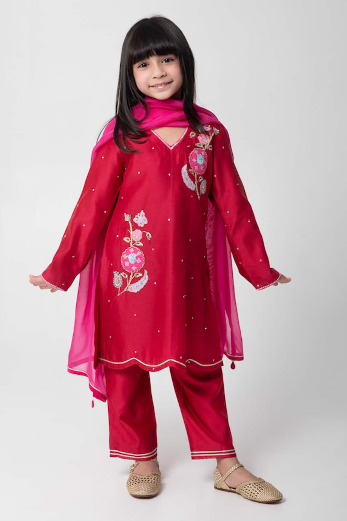 Partykles Chanderi Silk Kurta Set 