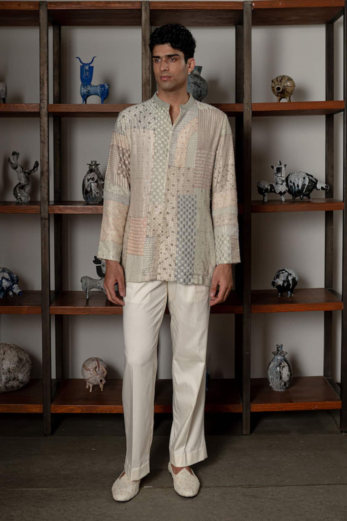Mishru Levi Chanderi Shirt Kurta & Pant Set