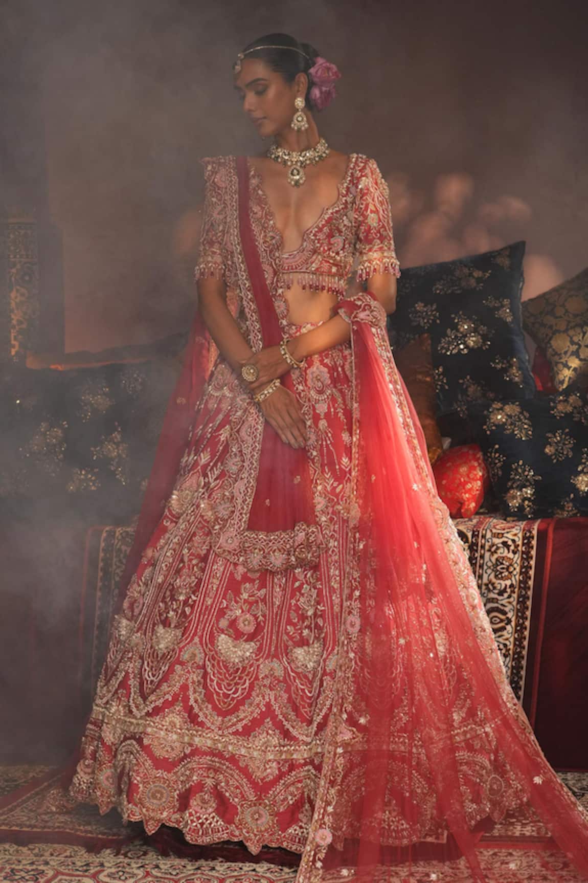 House of ayra Mystique Embroidered Bridal Lehenga Set  