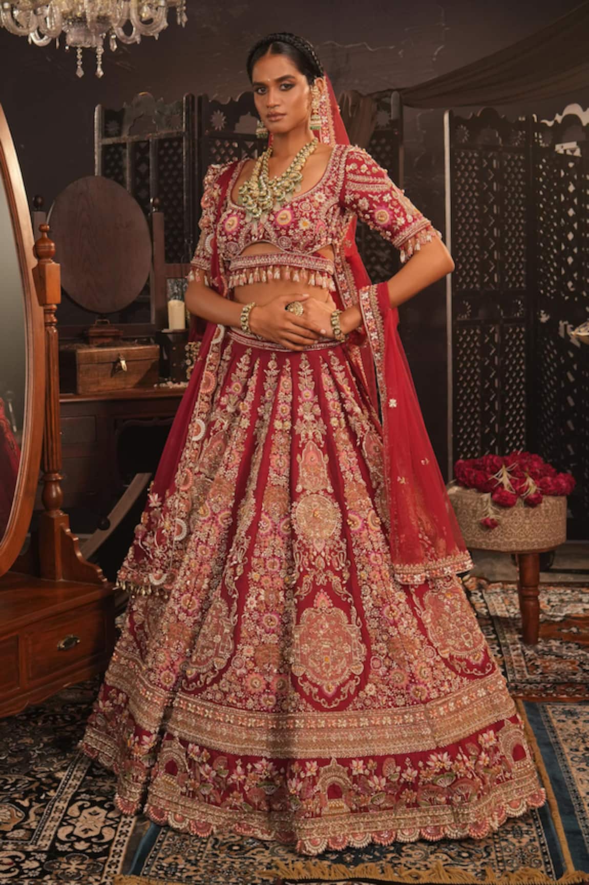 House of ayra Saanj Embroidered Bridal Lehenga Set 
