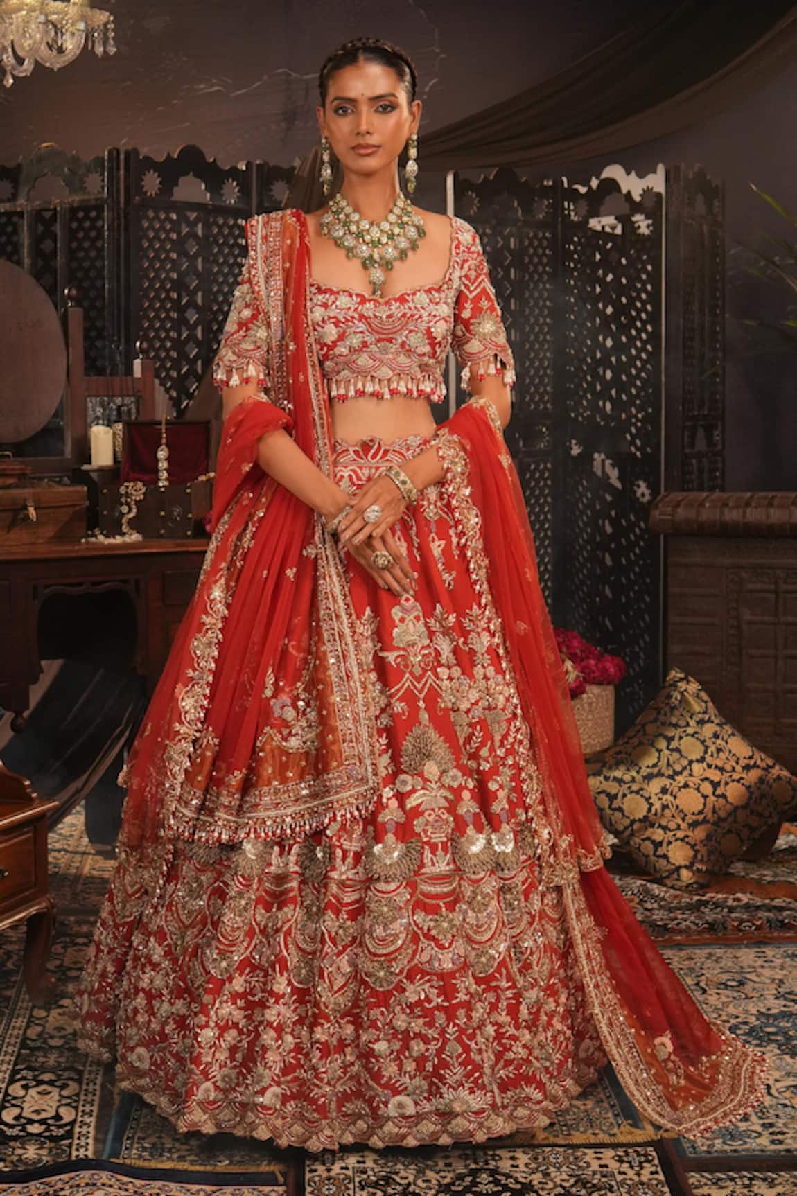 House of ayra Noor Zardosi  Embroidered Bridal Lehenga Set 