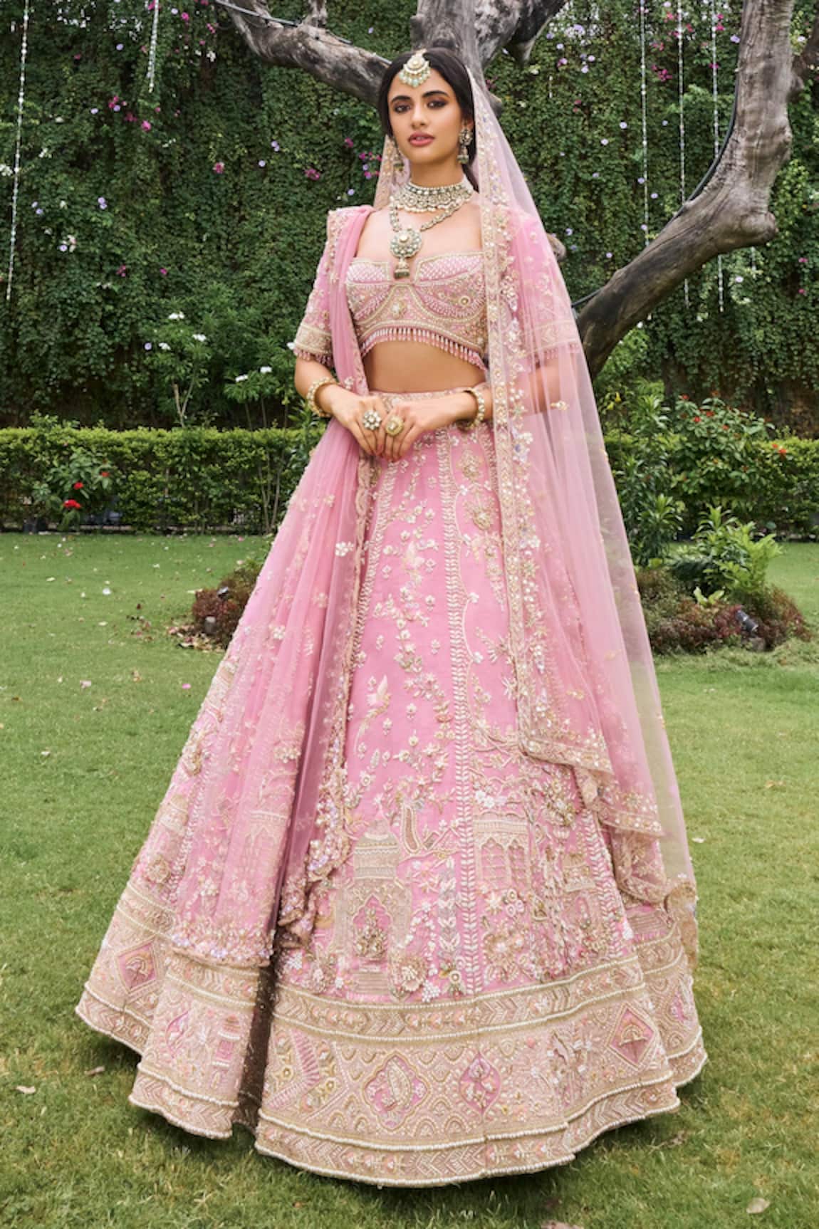House of ayra Orchid Embellished Bridal Lehenga Set