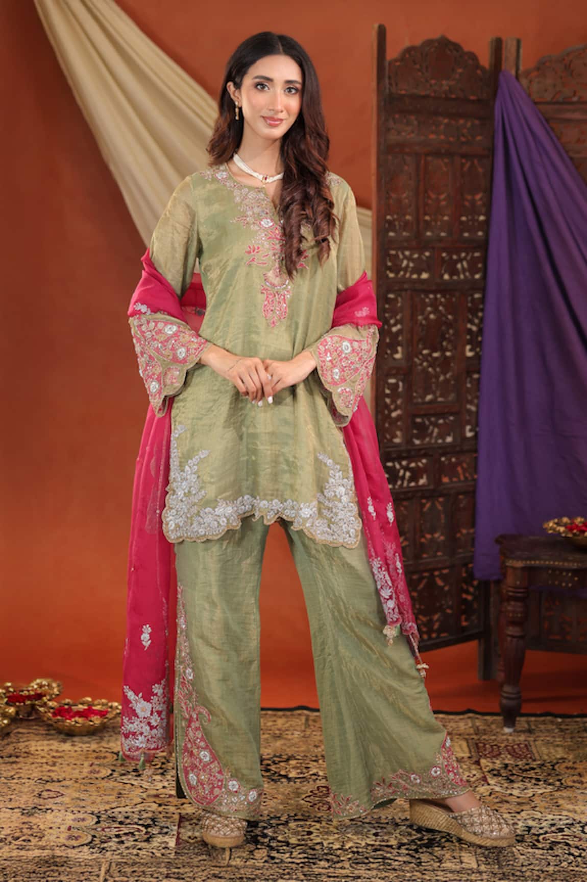Farha Syed Embroidered Kurta Pant Set