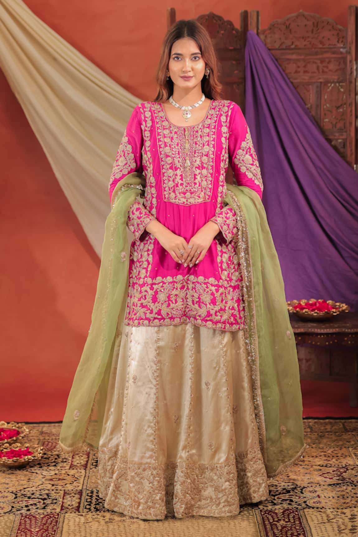 Farha Syed Embroidered Kurta Set 