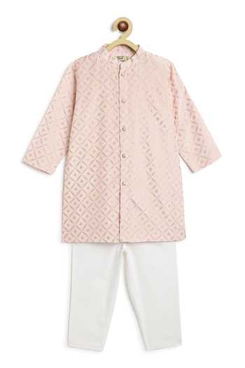 Tiber Taber Geometric Print Kurta & Pyjama Set
