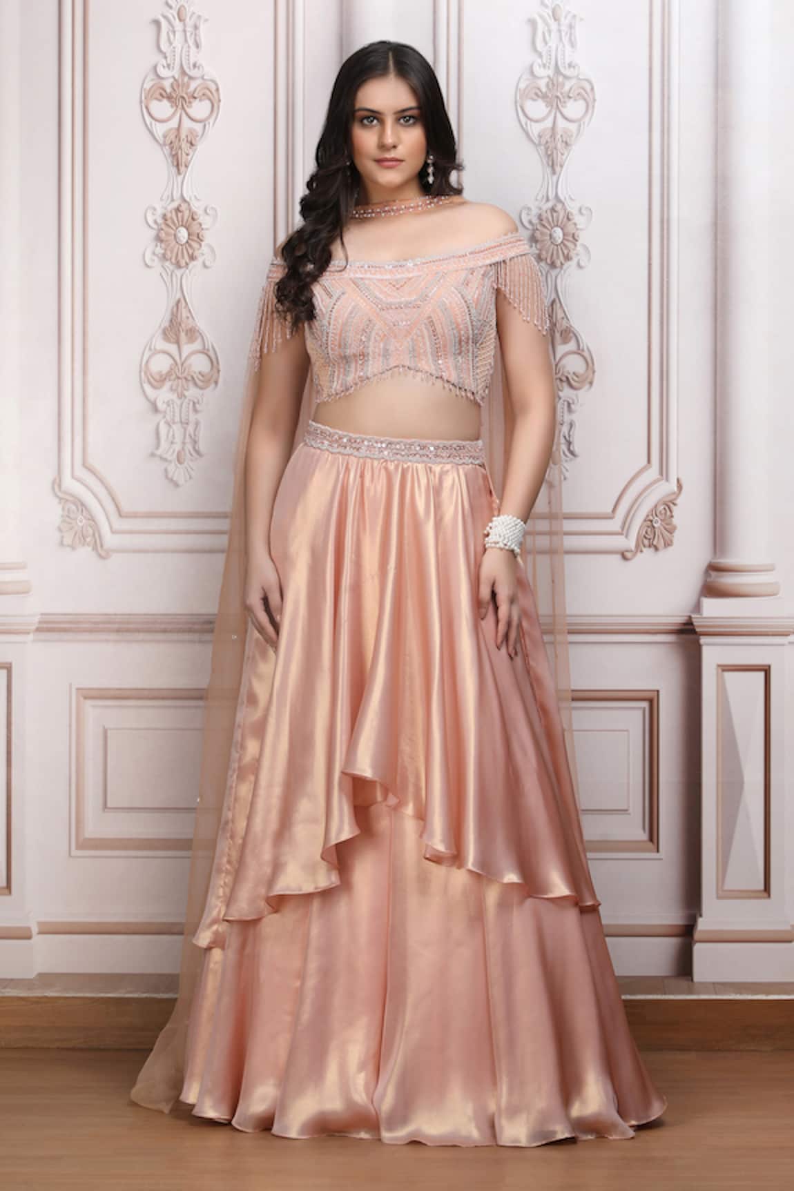 Mandira Wirk Resort Embellished Blouse Lehenga Set 