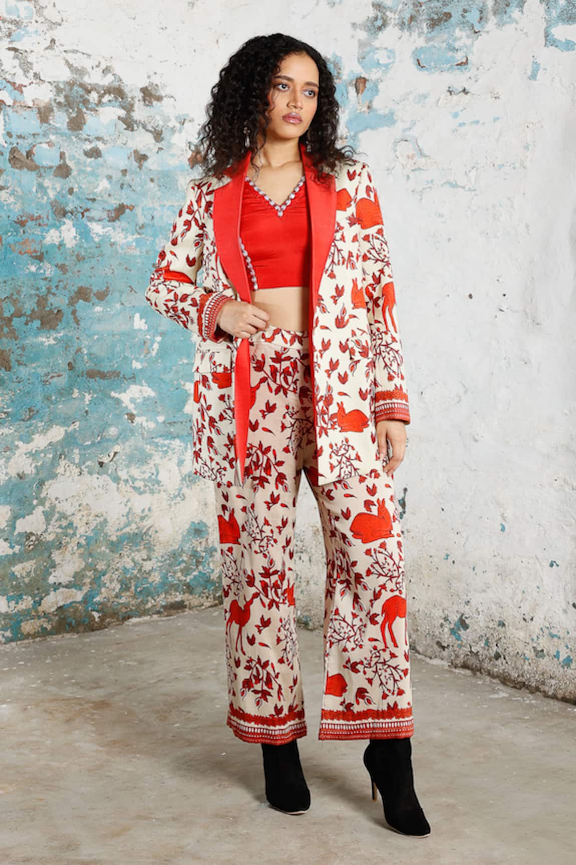 Saksham & Neharicka Xander Printed & Embroidered Co-ord Pant Set