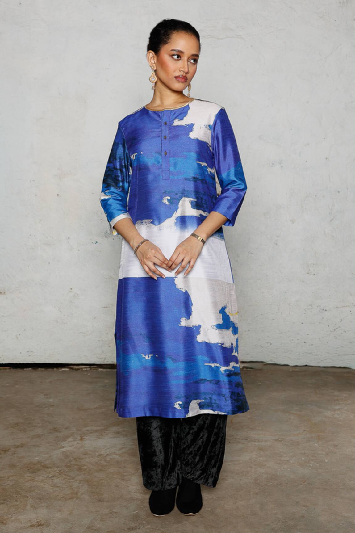 Saksham & Neharicka Zima Printed & Embroidered Kurta