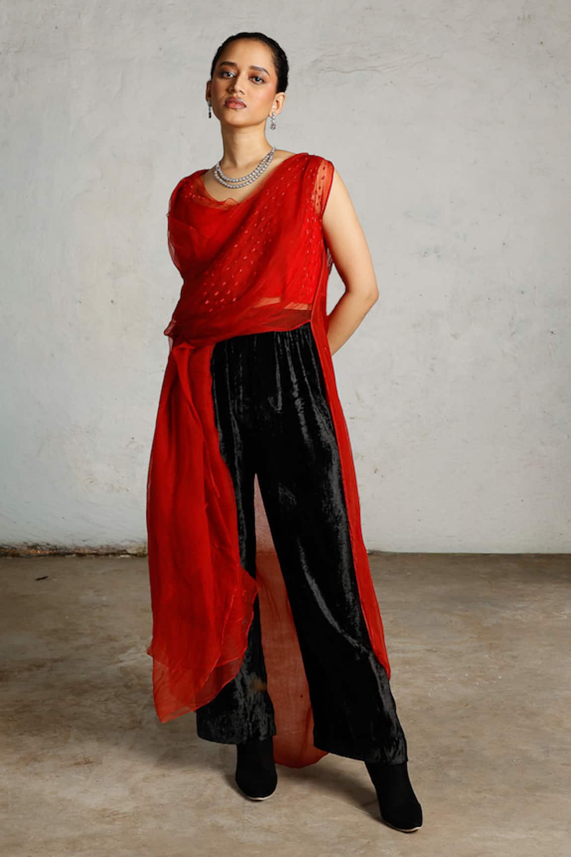 Saksham & Neharicka Nal Draped Top