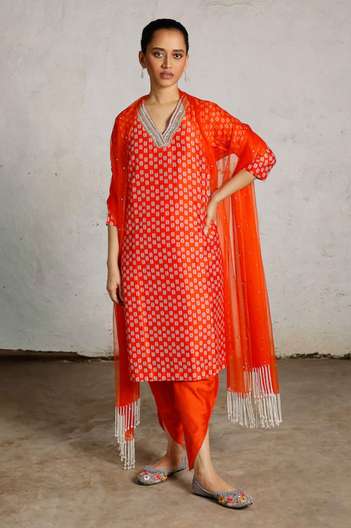 Saksham & Neharicka Shankha Printed & Embroidered Kurta Set