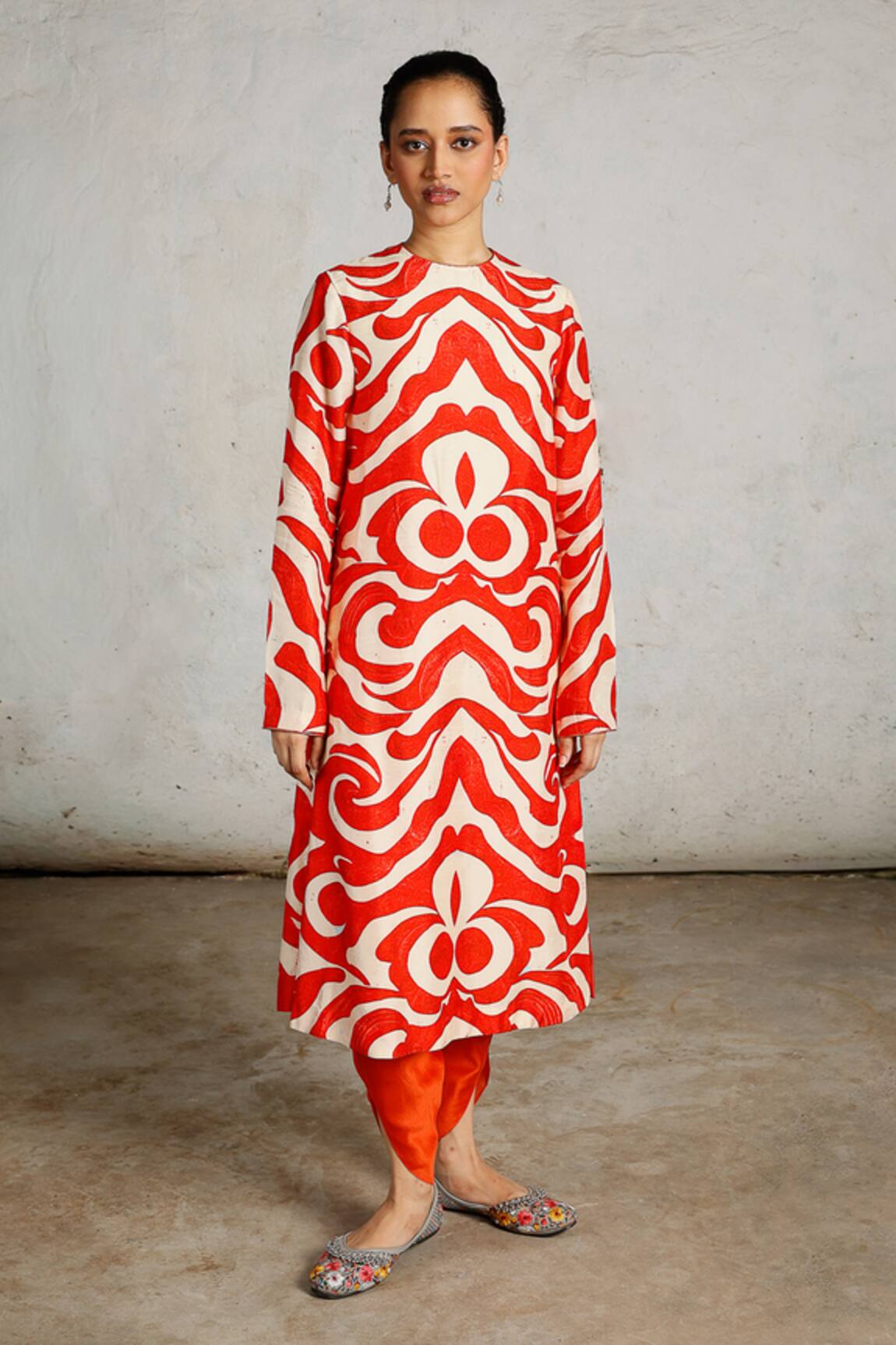 Saksham & Neharicka Pola Printed Kurta