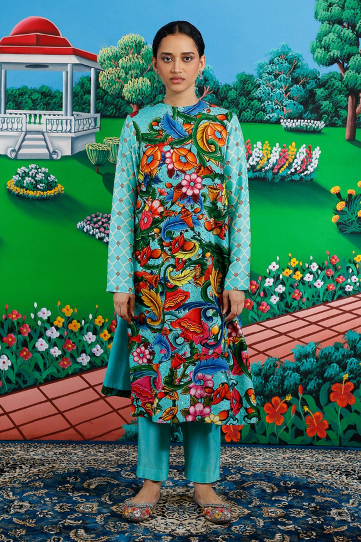 Saksham & Neharicka Mitali Printed & Embroidered Kurta Pant Set