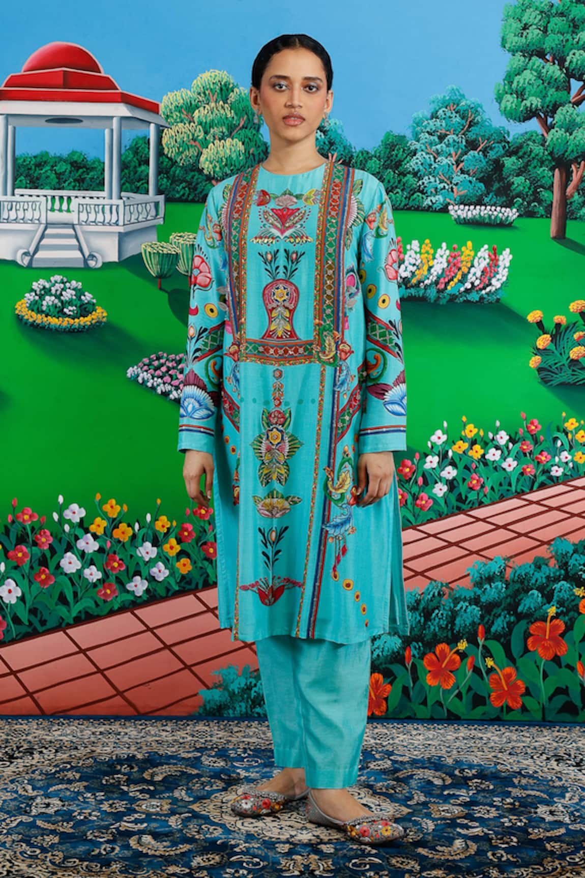 Saksham & Neharicka Sitabi Printed Kurta & Pant Set