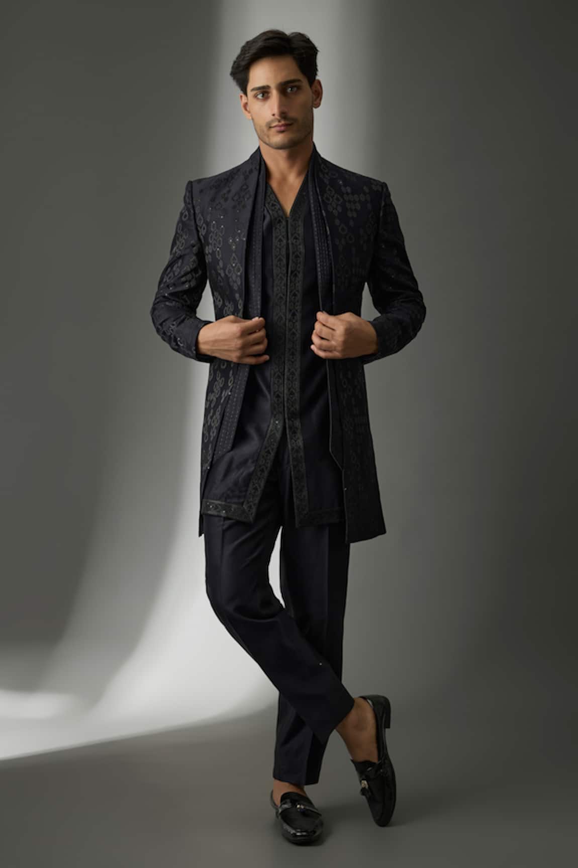 SALIL BHATIA Zari Mahal Embellished Sherwani Jacket Kurta Set