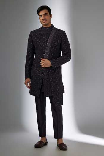 Salil Bhatia Noor Mahal Embellished Jacket Kurta Set 