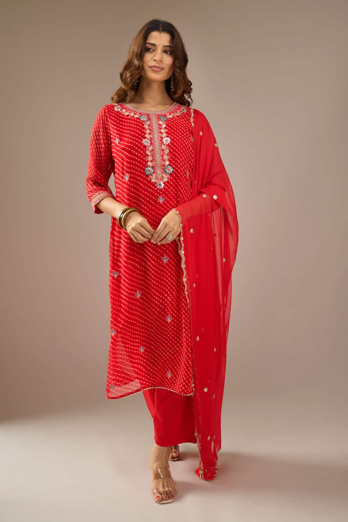 Samyukta Singhania Mothra Tie Dye Embroidered Kurta Set