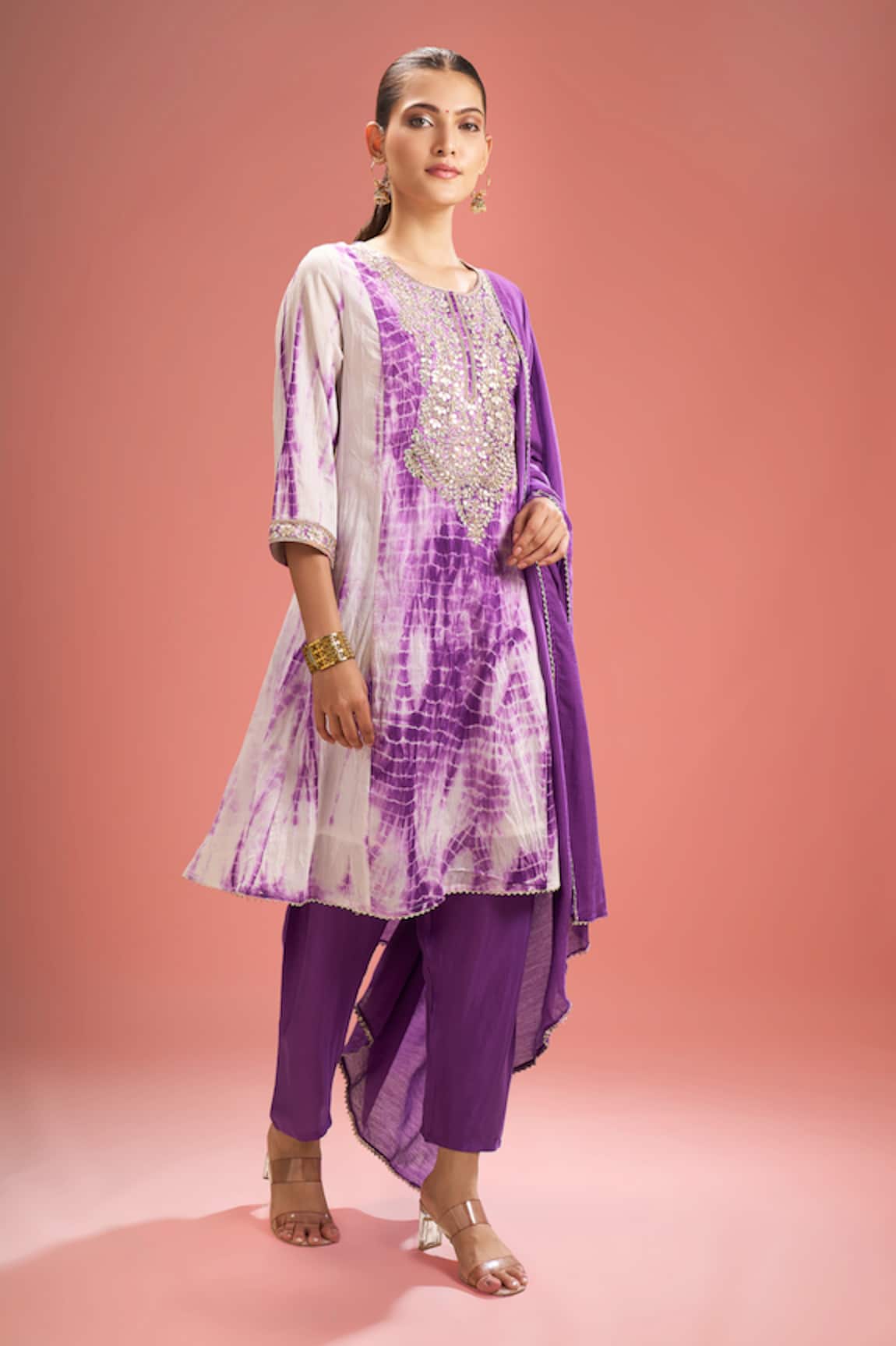 Samyukta Singhania Shibori Pattern Kurta Set