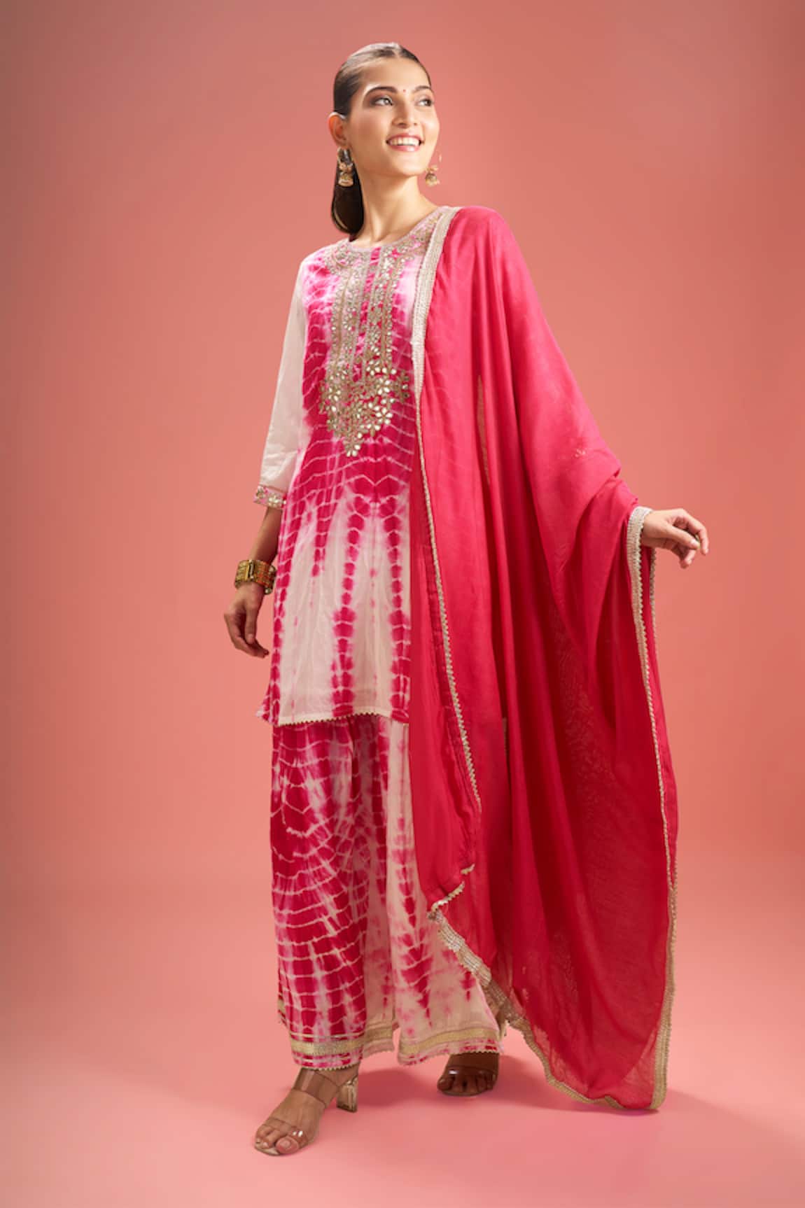 Samyukta Singhania Shibori Gota Patti & Zari Dori Kurta Set