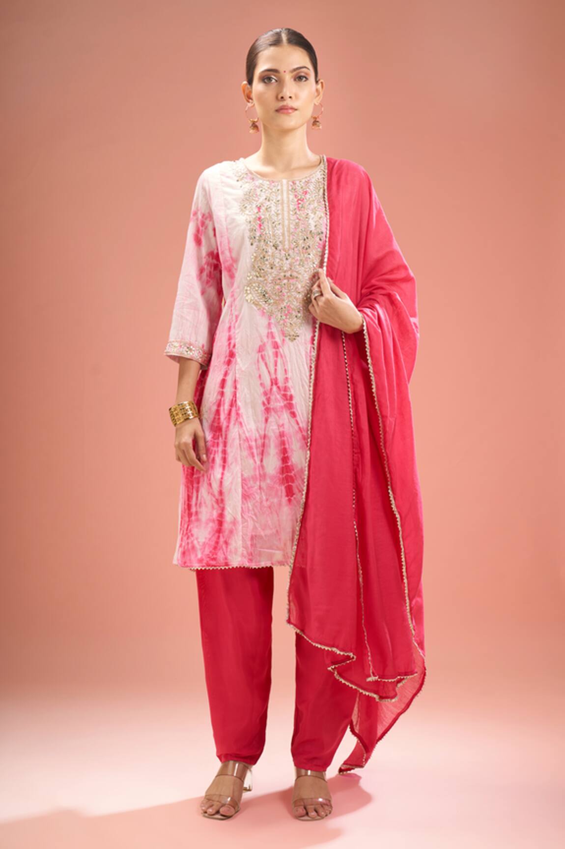 Samyukta Singhania Shibori Pattern Kurta Set