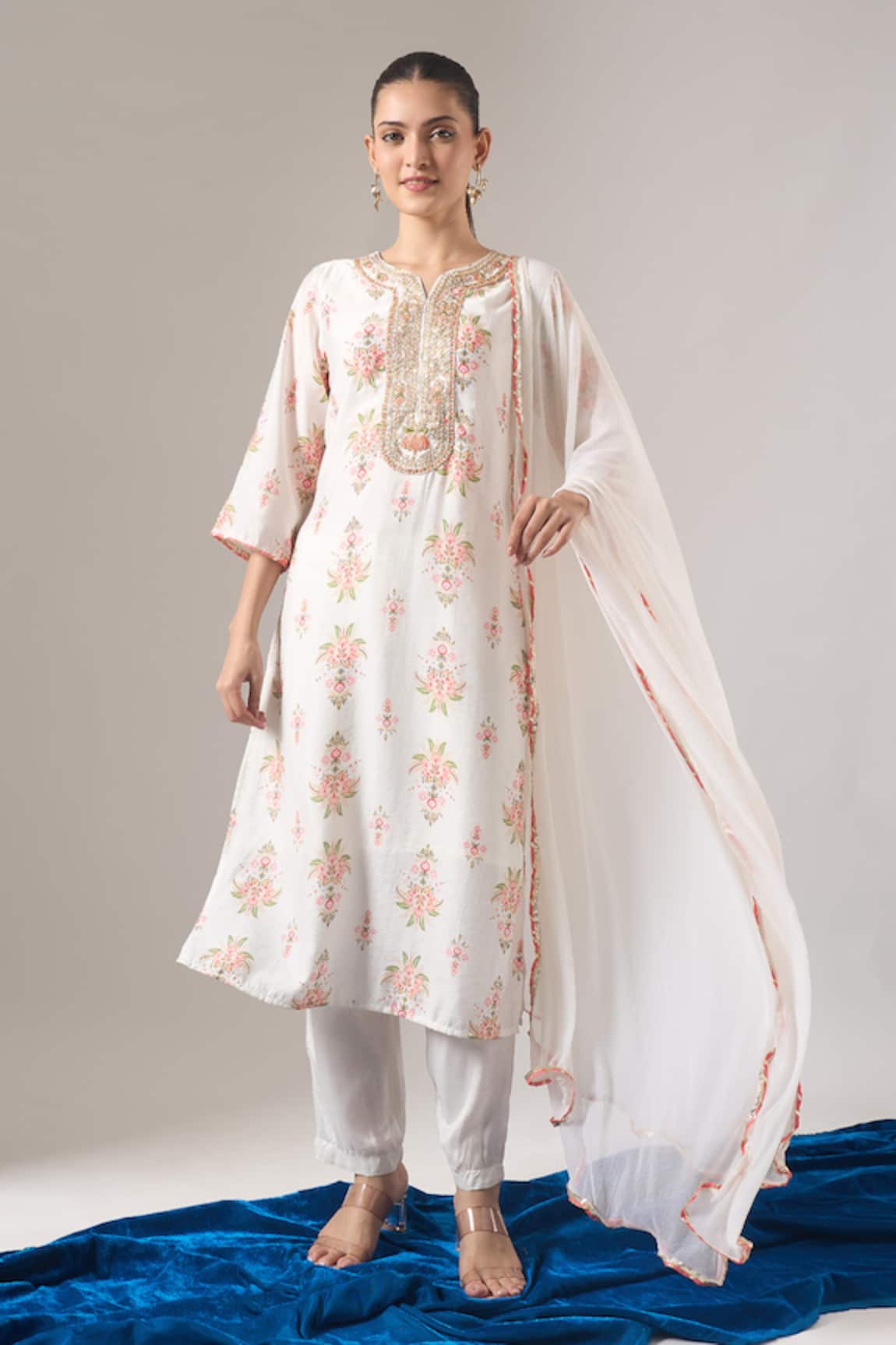 Samyukta Singhania Floral Print Kurta Pant Set