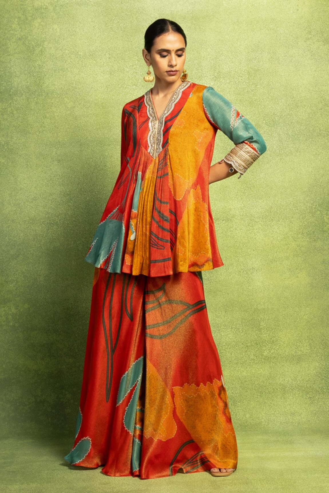Vedika M Printed Kurta & Flared Pant Set