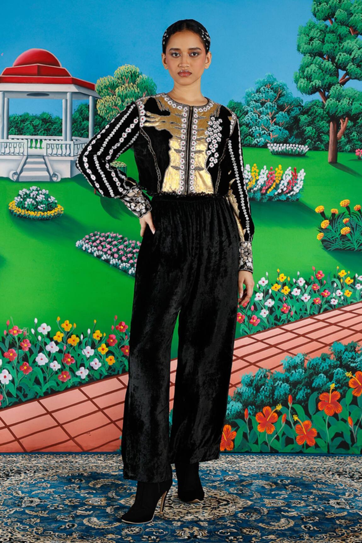 Saksham & Neharicka Sindbad Embroidered Top & Pant Set