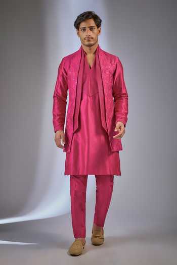 Salil Bhatia Amber Mahal Embellished Bundi Kurta Set 